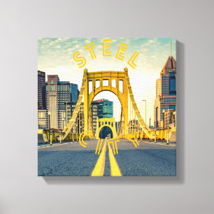 Lienzo Pittsburgh Steel City Skyline 412 Pennsylvania