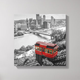 Lienzo Pittsburgh Steel City Skyline Incline Photography