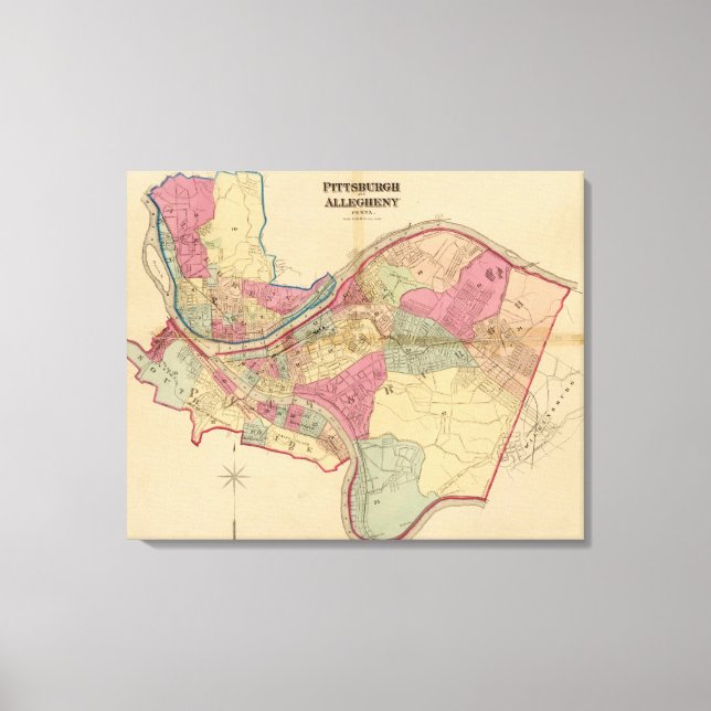 Lienzo Pittsburgh y Allegheny (Anverso)