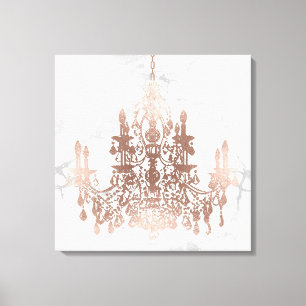 Lienzo PixDezines candelabro de mármol blanco y falso oro