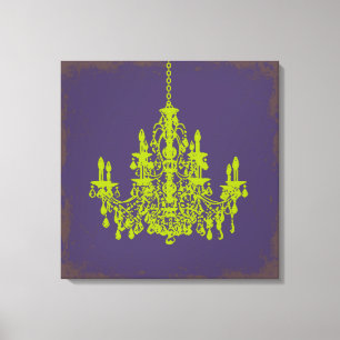 Lienzo PixDezines DIY Bckgrnd/candelabro de cristal verde