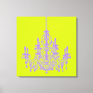 Lienzo PixDezines DIY Bckgrnd/candil de cristal morado