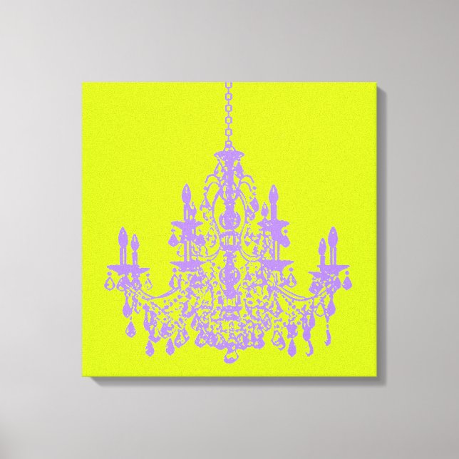 Lienzo PixDezines DIY Bckgrnd/lámpara de araña de cristal (Anverso)