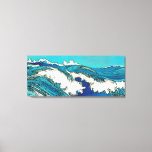 Lienzo PixDezines konen las olas oceánicas del uehara, 上原