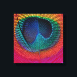 Lienzo PixDezines Psychedelic Peacock, rosa caliente, lie<br><div class="desc">PixDezines acento psicodélico de pavo real rosado,  sobre lienzo. Después del arte pop,  infundido con verde neón brillante,  fuschia,  aqua y frambuesa. Copyright © 2011 PixDezines.com™ y PixDezines™ en zazzle.com</div>