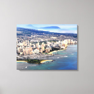 Lienzo PixDezines Waikiki desde el asiento de la ventana.