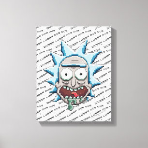 Lienzo Pixelverse Rick Drooling Head