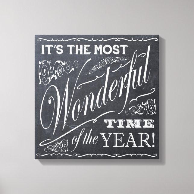 Lienzo pizarra de Navidades de vacaciones (Anverso)