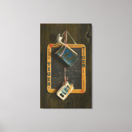 Lienzo pizarra, tubería, tabaco y caja de correspondencia