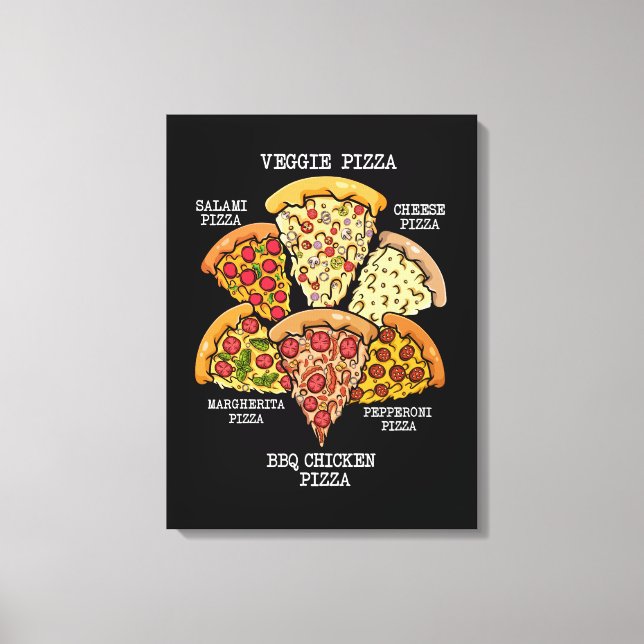 Lienzo Pizza Connoisseur Pizza Italiana Pizza Americana (Anverso)