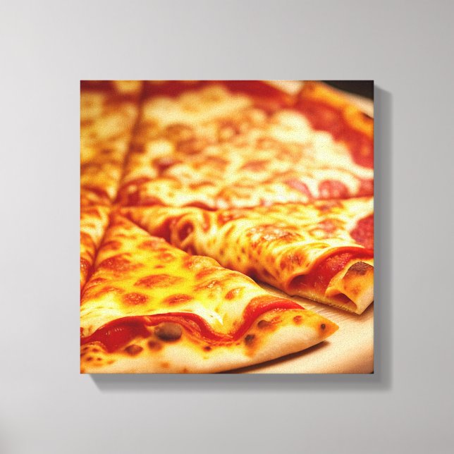Lienzo Pizza de Queso (Anverso)