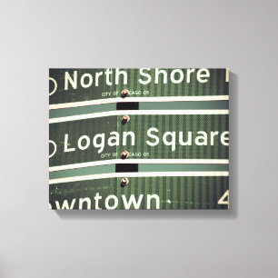 Lienzo Placa de calle de Chicago