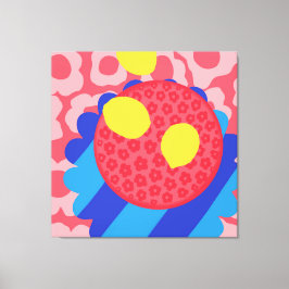 Lienzo Placa de flores de limón