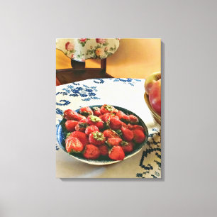 Lienzo Placa De Fresas