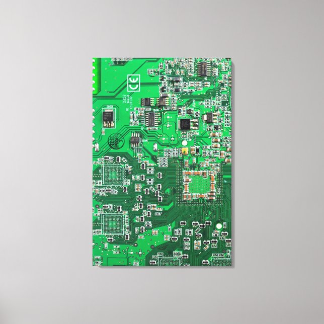 Lienzo Placa del circuito impreso para el circuito verde  (Anverso)