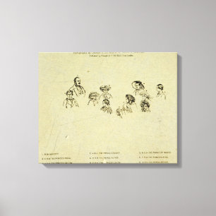 Lienzo Placa dominante al retrato de la familia real en