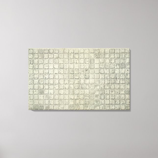 Lienzo Placa grande con escritura ideográfica del Tem (Anverso)