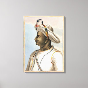 Lienzo Placa Tippoo Sultan (1749-99) de "Picturesque Sc.