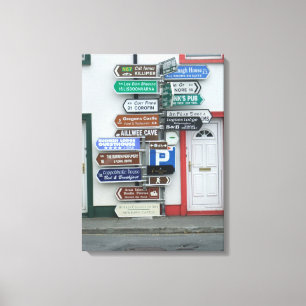 Lienzo Placas de calle irlandesas