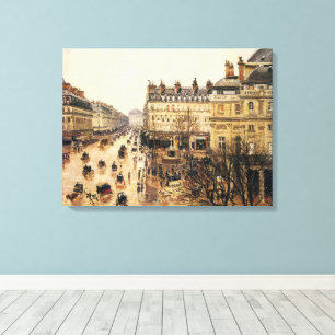 Lienzo Place du Theatre Francais, París Lluvia por Pissar