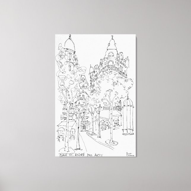 Lienzo Place St. Andre des Arts | París, Francia (Anverso)