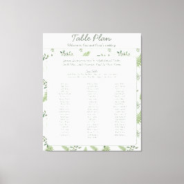 Lienzo Plan de asiento para Eucalipto y Boda Fern