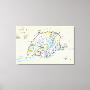 Lienzo Plan de Delhi 1857-58, grabado por Guyot y