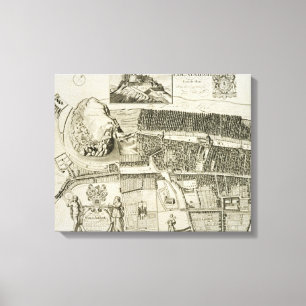 Lienzo Plan de Edimburgo, pub. por John Smith