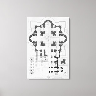 Lienzo Plan de la basílica de San Pedro