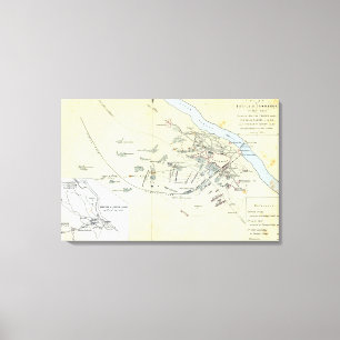 Lienzo Plan de la batalla de Cawnpoor