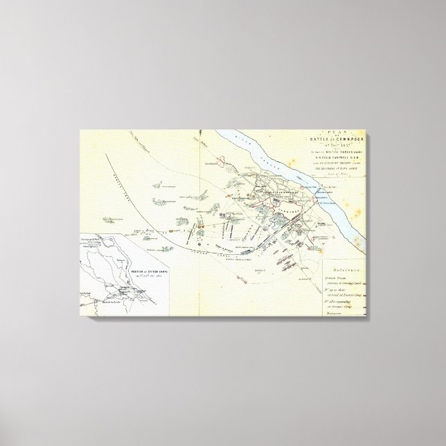 Lienzo Plan de la batalla de los pobres (Anverso)