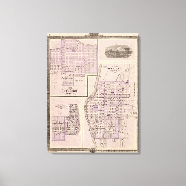 Lienzo Plan de la ciudad de Iowa, Plan de Marengo (Anverso)
