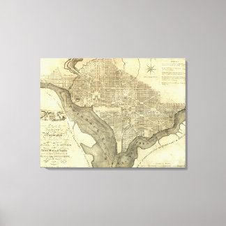 Lienzo Plan de la ciudad de Washington