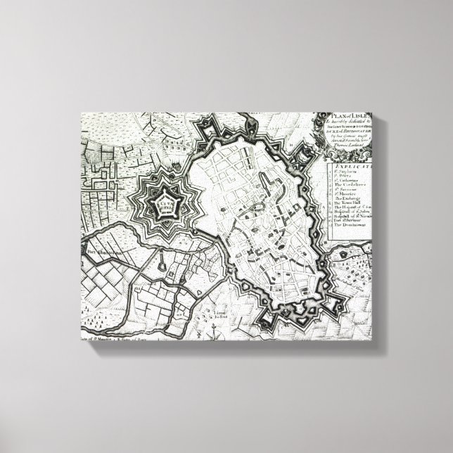 Lienzo Plan de Lisle, 1736 (Anverso)