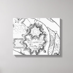 Lienzo Plan de Mannheim, Alemania 1690