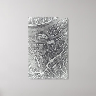 Lienzo Plan de París, conocido como el 'Plan de Turgot'