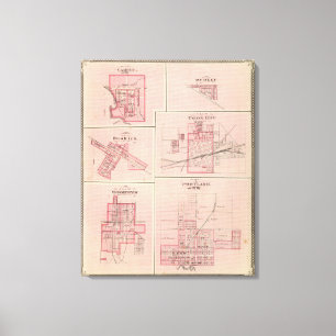 Lienzo Plan de Portland, Jay Co, Ind with Camden