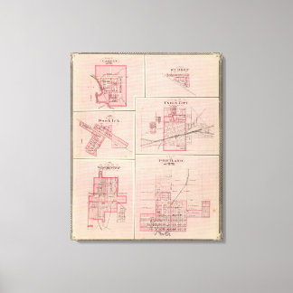 Lienzo Plan de Portland, Jay Co, Ind with Camden