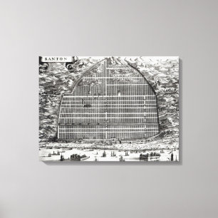 Lienzo Plan de tierra del cantón, China