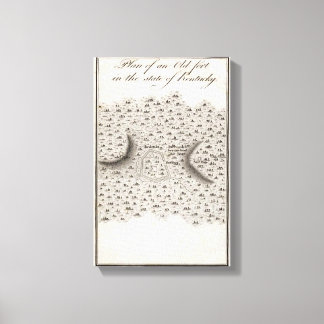 Lienzo Plan de un Fuerte Viejo en el estado de Kentucky
