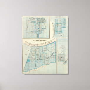 Lienzo Plan de Vincennes, Knox Co con Sullivan