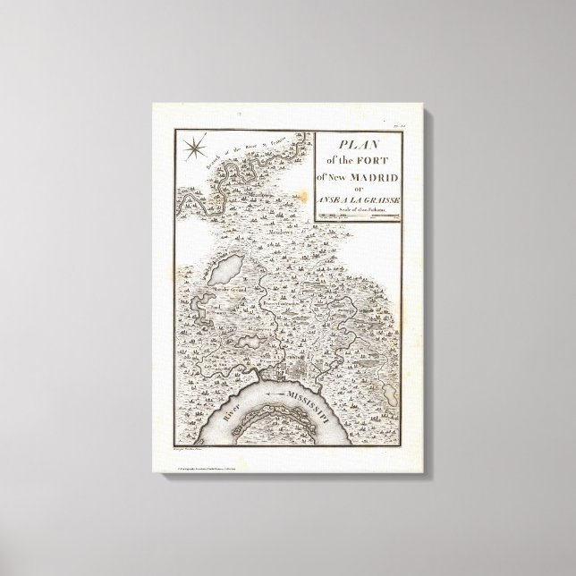 Lienzo Plan del Fuerte de Nueva Madrid (Anverso)