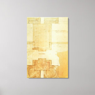 Lienzo Plan del tambor de la cúpula de la iglesia