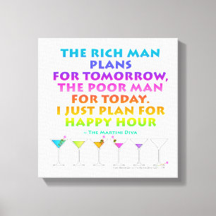 Lienzo PLAN PARA HORA FELIZ Martini Zen Galería Envuelta 
