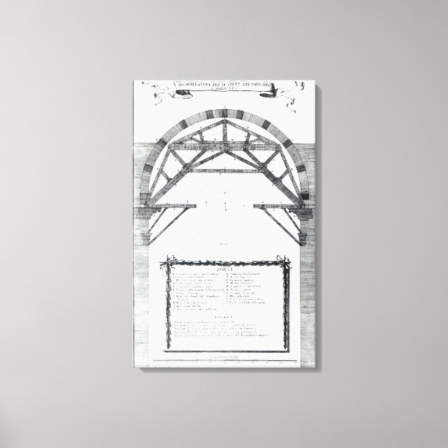 Lienzo Planear la estructura de la cúpula de St. (Anverso)