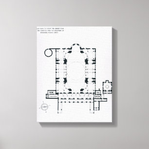 Lienzo Planee mostrar la orientación del narthex