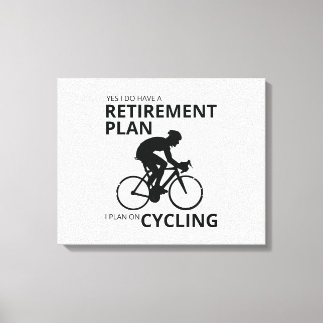 Lienzo Planeo ir en bicicleta cuando me jubile (Anverso)