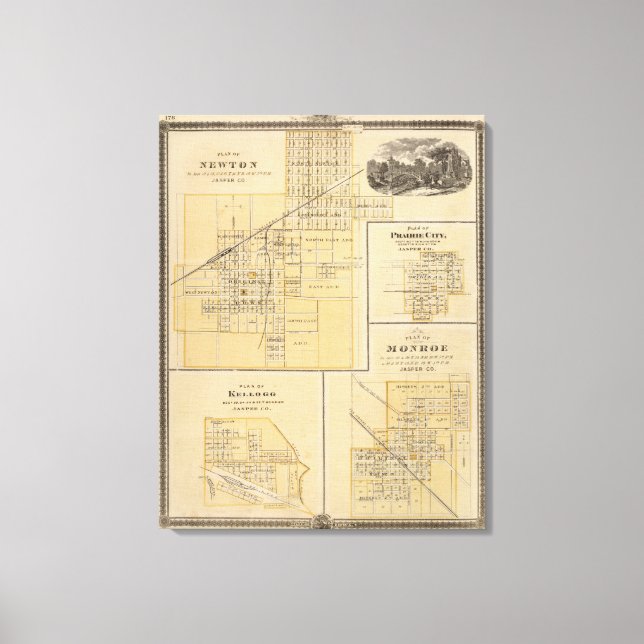 Lienzo Planes de Newton, Ciudad de Prairie (Anverso)