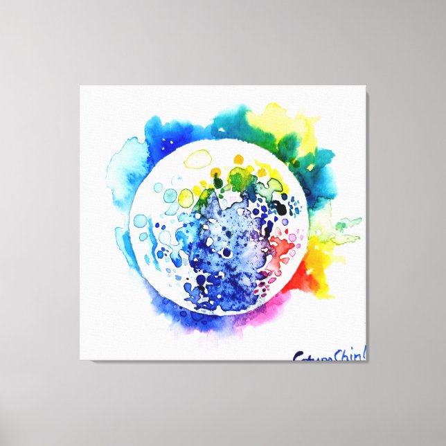 Lienzo Planeta colorido (Anverso)