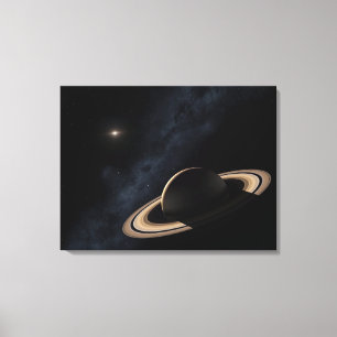 Lienzo Planeta de Saturn en la Sistema Solar, primer